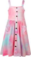 👗 stylish jorssar summer sundress: sleeveless button girls' clothing and dresses logo