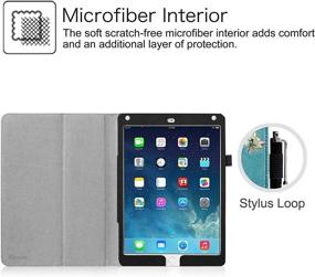 img 1 attached to Чехол Fintie Folio для iPad Air 2 - премиум чехол из веганской кожи с умным стендом, защитным кожухом с функцией автоматического сна/будильника для iPad Air 2, цветок.