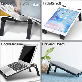 img 3 attached to YJHome Foldable Portable Adjustable Ergonomic