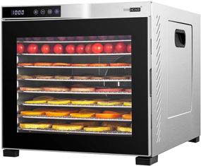 img 4 attached to 🍽️ VIVOHOME Stainless Steel Electric 1000W Commercial Food Dehydrator - 10 Trays, Digital Timer & Temperature Control - Fruit, Vegetable, Meat, Beef Jerky Maker - ETL Listed