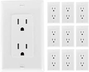 img 4 attached to Enhance Your Space with 🏠 the White Decorator Receptacle Outlet Plate