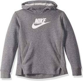 img 4 attached to Худи Nike Pullover Carbon Heather Для Девочек для Активного Образа.