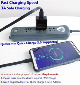 img 2 attached to High-Speed USB-C to USB-A 3.0 Cable - Fast Charger for Nintendo Switch, PS5 DualSense Controller, Samsung Galaxy S20 S10 S9 S8, Note 20 10 9, Tab S7 S6 Lite S5e - Compatible with GoPro Hero 7 6 5 - 3FT Flat Type C Cord