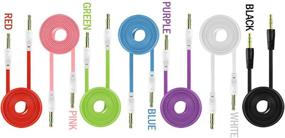 img 1 attached to Cellet Pink Flat Wire Audio 🎧 Cable 3.5mm for Smartphones, Tablets, MP3 Players