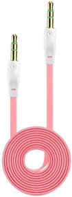 img 4 attached to Cellet Pink Flat Wire Audio 🎧 Cable 3.5mm for Smartphones, Tablets, MP3 Players