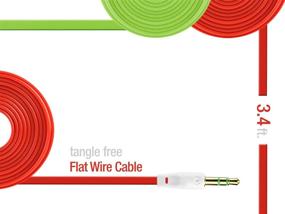 img 3 attached to Cellet Pink Flat Wire Audio 🎧 Cable 3.5mm for Smartphones, Tablets, MP3 Players