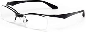 img 1 attached to Liansan Metal Frame Flip Up Lens Reading Glasses Readers for Men and Women 3802 - Black & Brown Shades