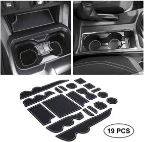 img 4 attached to JKCOVER Premium Custom Liner Mat Accessories Compatible With Toyota Tacoma 2016 2017 2018 2019 2020 2021 2022 Interior Accessories for Cup Holders