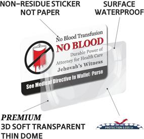 img 2 attached to Vongsado -5pcs- No Blood Transfusion Premium 3D Stickers: Exclusive Accessories for JW Gifts & Ministry Supplies - For Jehovah Witnesses, JW.org - Men and Women (Original 5)