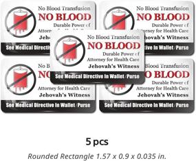 img 1 attached to Vongsado -5pcs- No Blood Transfusion Premium 3D Stickers: Exclusive Accessories for JW Gifts & Ministry Supplies - For Jehovah Witnesses, JW.org - Men and Women (Original 5)