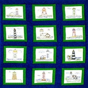 img 1 attached to Themed Stamped White Blocks Pkg Lighthouses