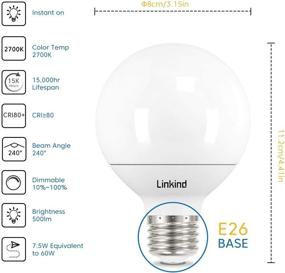 img 3 attached to 💡 Enhanced Bathroom Lighting with 6-Pack Linkind Dimmable Equivalent Bulbs