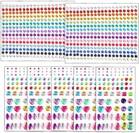 img 4 attached to Self Adhesive Rhinestone Stickers Festival Assorted