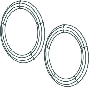 img 4 attached to 🎄 Sumind 2 Pack 12 Inch Christmas Wire Wreath Frame: Ideal for New Year and Valentines Decoration in Green - Wire Wreath Making Rings