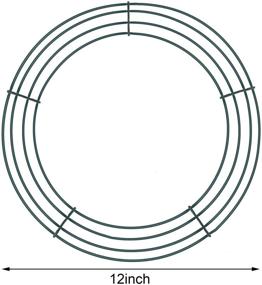 img 2 attached to 🎄 Sumind 2 Pack 12 Inch Christmas Wire Wreath Frame: Ideal for New Year and Valentines Decoration in Green - Wire Wreath Making Rings