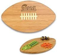 🏈 new england patriots touchdown bamboo cutting board - perfect for picnic time logo