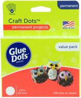 🔘 600 pack clear 1/2'' double-sided glue dots for crafts - reliable and versatile adhesive solution logo