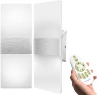 🌟 enhance your living space with stepless dimming led wall sconce: jackyled 12w set of 2 led wall lamp with remote control - acrylic material, hardwired, wall mounted wall lights for hallway, bedroom, porch, stairway, living room логотип