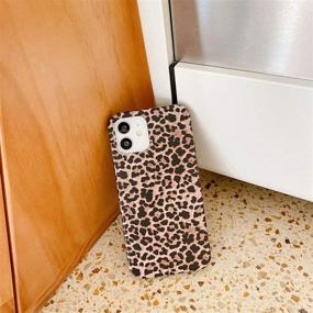 img 1 attached to iPhone 12/12 Pro Leopard Cheetah Print Phone Case - Girly Design, Soft & Flexible Protective Luxury Rubber Gel Back Cover