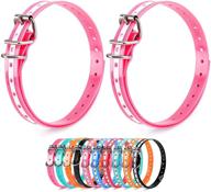 🐶 premium luckinpet waterproof dog collar replacement strap: easy clean, odorless & durable anti-odor tpu, adjustable size, metal buckle - ideal for shock collar and fence logo