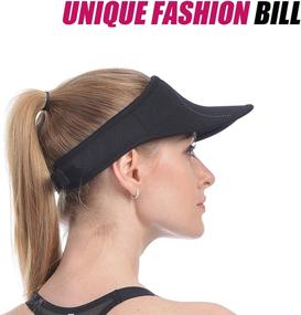 img 2 attached to USHAKE Sports Sun Visor for Men or Women in Golf, Running, Jogging, Tennis, Hiking – Enhance your Performance!