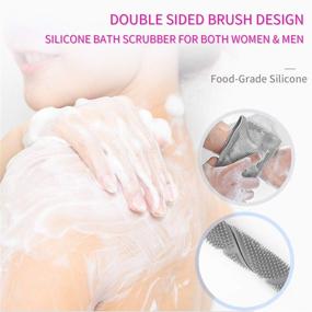 img 3 attached to Silicone Back Scrubber Shower Double Sided