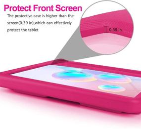 img 2 attached to 🌸 BMOUO Kids Case for Samsung Galaxy Tab A 8.4 2020 SM-T307, Galaxy Tab A 8.4 Case, Shockproof Lightweight Protective Handle Stand Kids Friendly Case for Samsung Galaxy Tab A 8.4 2020 - Rose