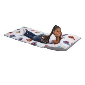 img 4 attached to 🐭 Disney Muppet Babies Deluxe Easy Fold Nap Mat - Blue, Green, Red, Yellow & Grey - Ideal for Toddlers