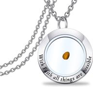 bring faith to life: elegant mustard 🏼 seed pendant necklace for women - ensianth faith jewelry logo