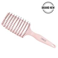 🌸 l'ange hair siena wide vented brush - ultimate hair grooming and detangling solution for all hair types - heat-resistant nylon-tipped bristles - blush logo