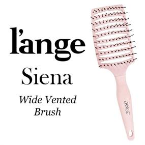 img 3 attached to 🌸 L'ange Hair щетка Siena Wide Vented - идеальное средство для укладки и расчесывания волос для всех типов волос - термостойкие нейлоновые щетинки - цвет "блэш