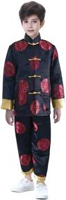 img 3 attached to Chinese Brocade Happiness and Longevity Matching Set - Bitablue Boys