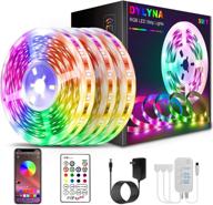 🌈 dylyna 50ft led strip lights: app control music sync rgb light strips for bedroom - remote included! логотип