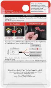 img 3 attached to 🚗 Enhance Car Customization with Car DIY Switch Paste Type Button Switch (12V/200mA) - Jtron Off/ON DC Car Modification Switch for Easy Installation - Red & Blue Light Option