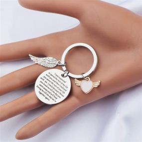 img 1 attached to 👼 Sympathy Keychain with Angel Wing: PLITI Memorial Gift for Loss of Husband/Wife or Loved One