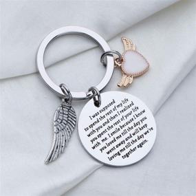 img 2 attached to 👼 Sympathy Keychain with Angel Wing: PLITI Memorial Gift for Loss of Husband/Wife or Loved One