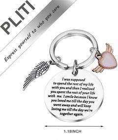 img 3 attached to 👼 Sympathy Keychain with Angel Wing: PLITI Memorial Gift for Loss of Husband/Wife or Loved One