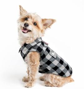img 2 attached to Beirui Windproof British Plaid Dog Sweater Winter Coat - Buffalo Plaid Dog Pajamas for Small Dogs - Black and Red Cold Weather Jacket for Puppy Yorkshire Terrier, Chihuahua, Maltese