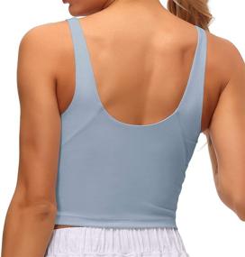 img 1 attached to 🏋️ Dragon Fit Longline Padded Sports Bra: Perfect Yoga Crop Tank Top for Women's Fitness, Workout, and Running