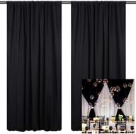 🎃 luxury halloween photo backdrop 10x10ft for wedding outdoor black arch decorations with elegant ceremony curtains logo