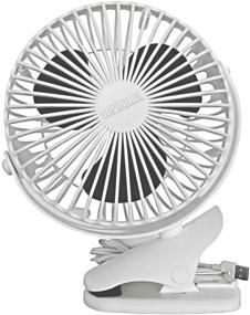 img 4 attached to Enhanced Airflow USB Desk Fan - 7 inch, USB Powered Only - Lower Noise, Two Speeds - Perfect Personal Cooling Fan for Home Office Table (White)