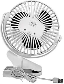 img 3 attached to Enhanced Airflow USB Desk Fan - 7 inch, USB Powered Only - Lower Noise, Two Speeds - Perfect Personal Cooling Fan for Home Office Table (White)