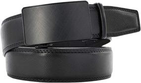 img 3 attached to 🔧 Metal Adjustable Men's Leather Ratchet Belts - Essential Accessories