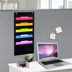 img 3 attached to 📚 Efficient Wall Organizer: Eamay Hanging Over-The-Door Office Supplies File Document Holder for Home Bill Filing, Mail Organization and More!