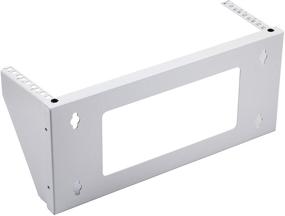img 3 attached to 📶 Белая 3U Kenuco 19-дюймовая стальная вертикальная стойка для серверов - крепится к стене для эффективного хранения.