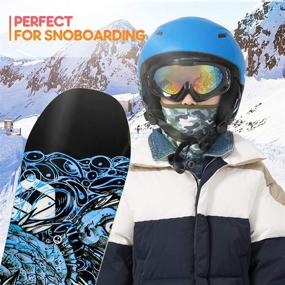 img 3 attached to Venswell Winter Face Warmer Balaclava - Windproof Ski Mask for Kids, Ideal for Cold Weather Boys and Girls