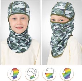 img 1 attached to Venswell Winter Face Warmer Balaclava - Windproof Ski Mask for Kids, Ideal for Cold Weather Boys and Girls