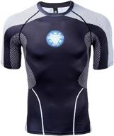 🎯 iron man compression printed fitness apparel for men - t-shirts & tanks logo