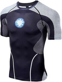 img 3 attached to 🎯 Iron Man Compression Printed Fitness Apparel for Men - T-Shirts & Tanks