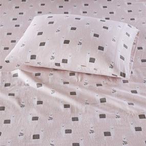 img 2 attached to Cozy 100% Cotton Flannel Novelty Print Animals Stars Cute Warm Ultra Soft Cold Weather Bedding Set - Twin, Pink Llamas